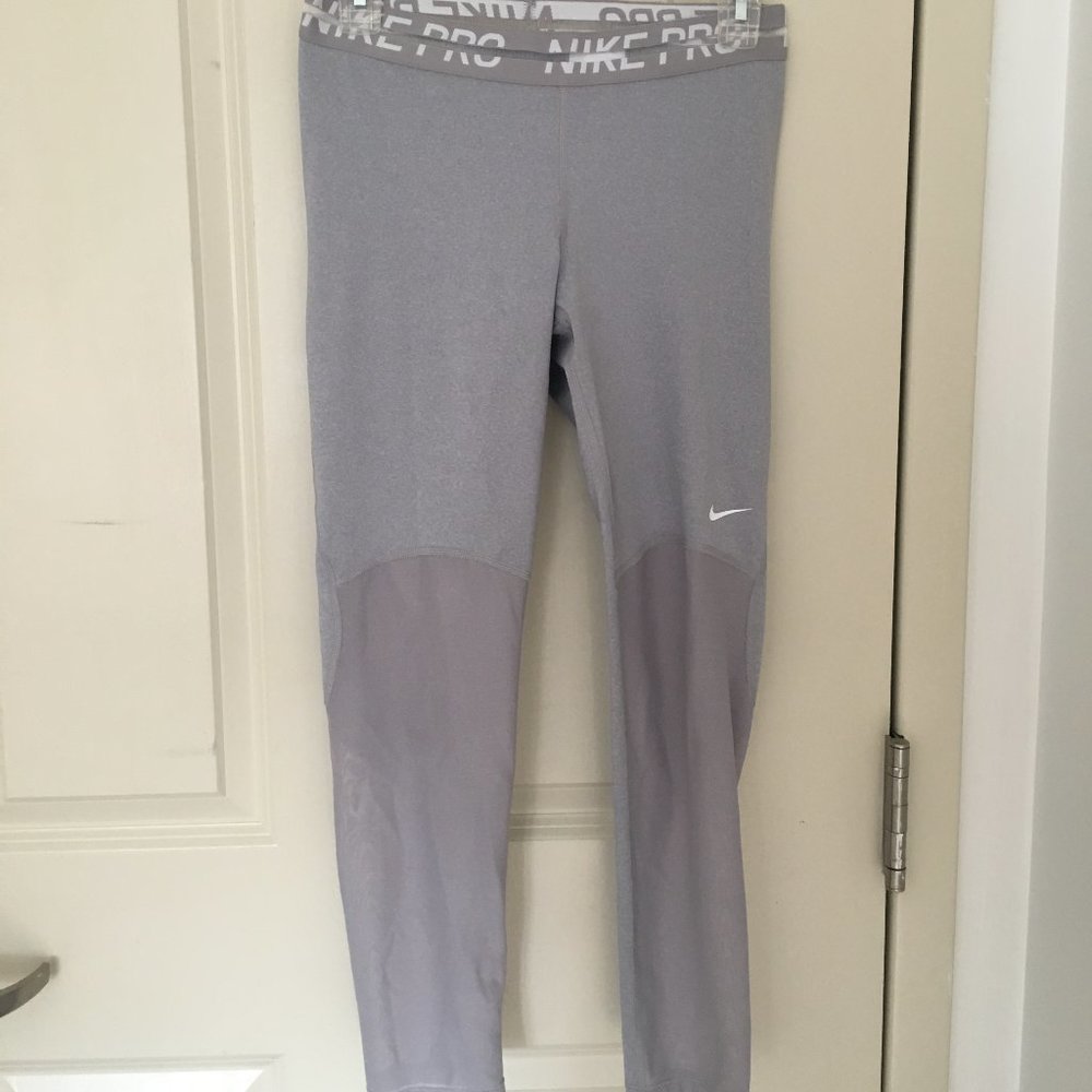 gray nike pro leggings